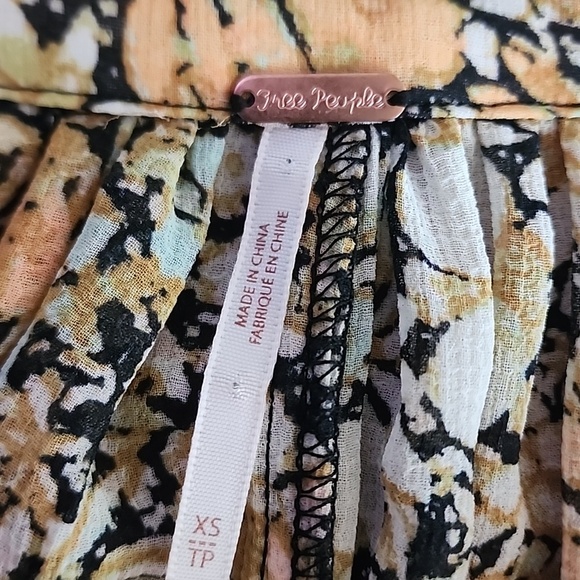 Free People Feeling Groovy Floral Maxi Dress XS Boho Prairie - Picture 9 of 12